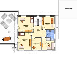 Fertighaus Novium von Fingerhut Haus Schlüsselfertig ab 710542€, Satteldach-Klassiker Grundriss 2