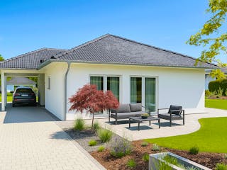 Fertighaus Suno von Fingerhut Haus Schlüsselfertig ab 395692€, Bungalow Außenansicht 1