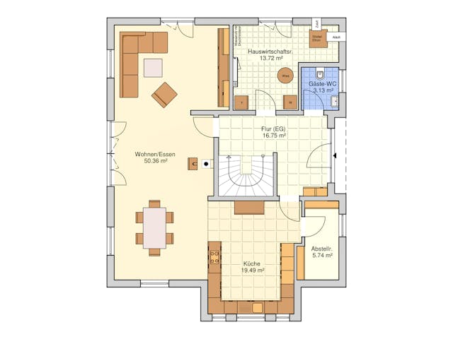 Fertighaus Suro von Fingerhut Haus Schlüsselfertig ab 605649€, Stadtvilla Grundriss 1