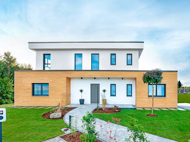 Fertighaus Vilago - MH Neunkhausen von Fingerhut Haus Schlüsselfertig ab 634664€, Cubushaus Außenansicht 1