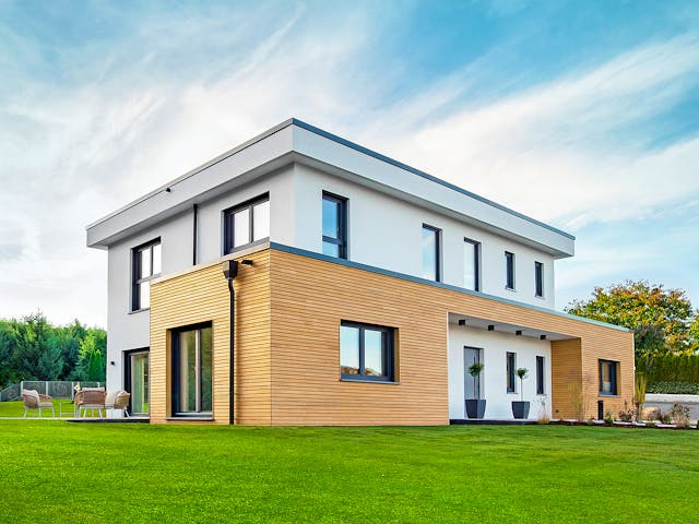 Fertighaus Vilago - MH Neunkhausen von Fingerhut Haus Schlüsselfertig ab 634664€, Cubushaus Außenansicht 1