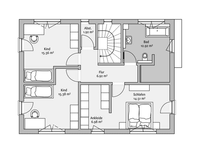 Fertighaus Modern 152 von FischerHaus Schlüsselfertig ab 637770€, Bungalow Grundriss 2