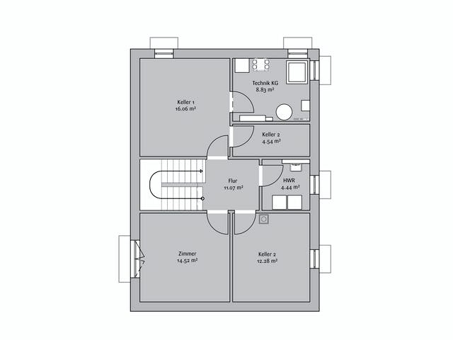 Fertighaus Modern 210 von FischerHaus Schlüsselfertig ab 526396€, Satteldach-Klassiker Grundriss 3