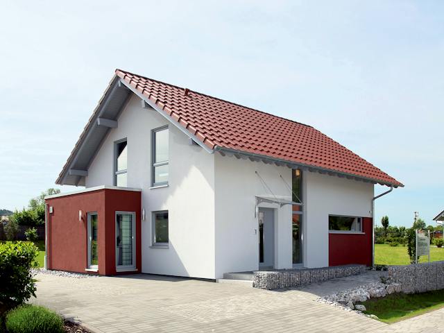 Fertighaus MH Marburg - frei geplant - FLAIRplus von FingerHaus Schlüsselfertig ab 411640€, Außenansicht 1