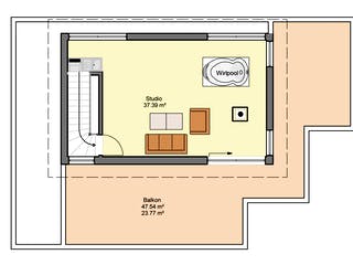 Fertighaus Flaviano von Büdenbender Hausbau, Cubushaus Grundriss 3
