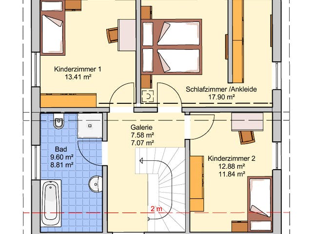 Fertighaus Florenz von Fingerhut Haus Schlüsselfertig ab 398785€, Pultdachhaus Grundriss 2