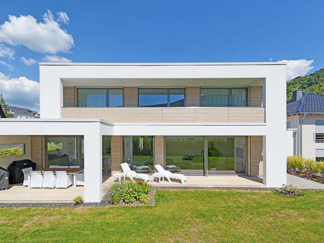 Fertighaus F201 - Ziegler von Fluck Holzbau Schlüsselfertig ab 498000€, Cubushaus Außenansicht 1 Fertighaus F201 - Ziegler von Fluck Holzbau Schlüsselfertig ab 498000€, Cubushaus Außenansicht 1