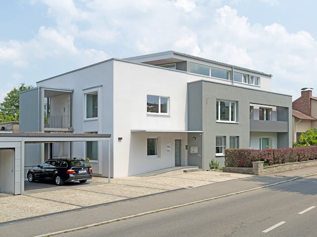 Fertighaus F280 - Mellert von Fluck Holzbau Schlüsselfertig ab 850000€, Blockhaus Außenansicht 1 Fertighaus F280 - Mellert von Fluck Holzbau Schlüsselfertig ab 850000€, Blockhaus Außenansicht 1