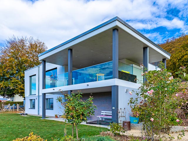 Fertighaus F310 - Jenke von Fluck Holzbau Schlüsselfertig ab 920000€, Cubushaus Außenansicht 1 Fertighaus F310 - Jenke von Fluck Holzbau Schlüsselfertig ab 920000€, Cubushaus Außenansicht 1