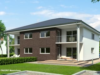 Massivhaus Format 4-333 von Favorit Massivhaus - Mehrfamilienhäuser Schlüsselfertig ab 899390€, Stadtvilla Außenansicht 2
