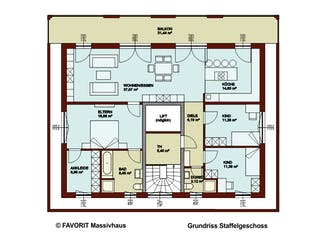 Massivhaus Format 5-484 von Favorit Massivhaus - Mehrfamilienhäuser Schlüsselfertig ab 1143140€, Cubushaus Grundriss 3