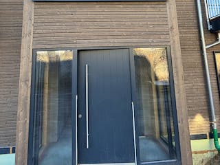 Fertighaus Mehrfamilienhaus mit sieben Wohneinheiten von Frammelsberger Holzbau - Mehrfamilienhäuser, Außenansicht 4