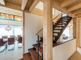 Blockhaus Entlebuch von Fullwood Wohnblockhaus Ausbauhaus ab 410000€, Blockhaus Innenansicht 10