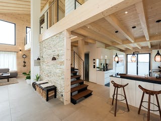 Blockhaus Entlebuch von Fullwood Wohnblockhaus Ausbauhaus ab 410000€, Blockhaus Innenansicht 9