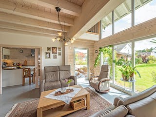 Blockhaus Felsblick von Fullwood Wohnblockhaus Ausbauhaus ab 430000€, Blockhaus Innenansicht 3