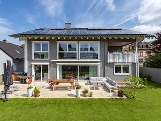 Blockhaus Heidelberg von Fullwood Wohnblockhaus Ausbauhaus ab 390000€, Blockhaus Außenansicht 1