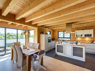 Blockhaus Köterbergblick von Fullwood Wohnblockhaus Bausatzhaus ab 250000€, Blockhaus Innenansicht 6