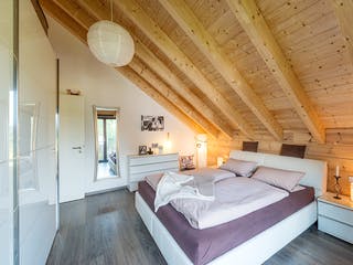 Blockhaus Mittelfranken von Fullwood Wohnblockhaus Ausbauhaus ab 360000€, Blockhaus Innenansicht 8