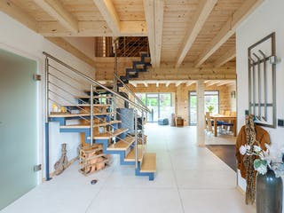 Blockhaus Münsterland von Fullwood Wohnblockhaus Ausbauhaus ab 400000€, Blockhaus Innenansicht 6