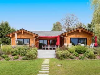 Blockhaus Seeblick von Fullwood Wohnblockhaus Ausbauhaus ab 290000€, Bungalow Außenansicht 1