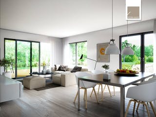 Massivhaus Bauhaus Futura von Kern-Haus Schlüsselfertig ab 473900€, Cubushaus Innenansicht 1