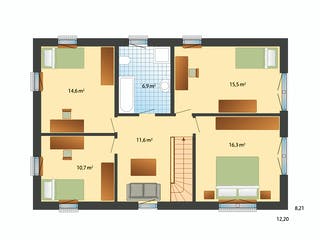 Fertighaus Grunewald von Danhaus Deutschland Schlüsselfertig ab 464202€, Stadtvilla Grundriss 2