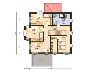 Fertighaus Haas O 163 B von Haas Fertigbau Ausbauhaus ab 267000€, Stadtvilla Grundriss 2