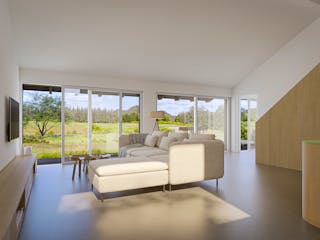 Fertighaus The Landscape House von Haas Fertigbau, Satteldach-Klassiker Innenansicht 1