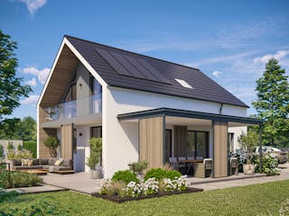 Fertighaus Haas Vivo 130 von Haas Fertigbau Österreich, Satteldach-Klassiker Außenansicht 2