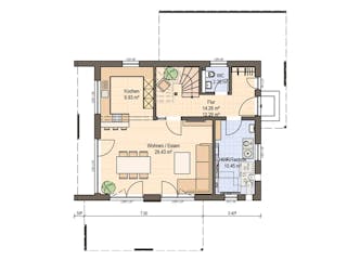 Fertighaus Haas Vivo 130 von Haas Fertigbau Österreich, Satteldach-Klassiker Grundriss 1