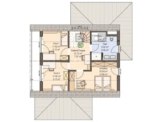 Fertighaus Haas Vivo 130 von Haas Fertigbau Österreich, Satteldach-Klassiker Grundriss 2