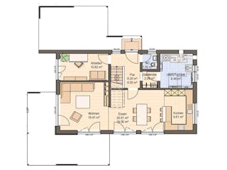 Fertighaus Haas Vivo 159 von Haas Fertigbau Österreich, Satteldach-Klassiker Grundriss 1