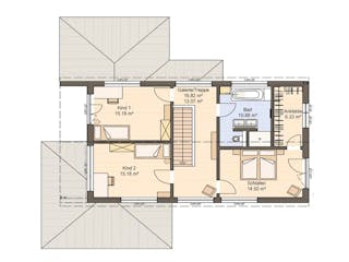 Fertighaus Haas Vivo 159 von Haas Fertigbau Österreich, Satteldach-Klassiker Grundriss 2