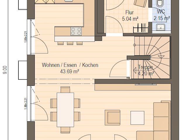 Fertighaus Haas D 110 A von Haas Fertigbau - Mehrfamilienhäuser Schlüsselfertig ab 346000€, Cubushaus Grundriss 1 Fertighaus Haas D 110 A von Haas Fertigbau - Mehrfamilienhäuser Schlüsselfertig ab 346000€, Cubushaus Grundriss 1