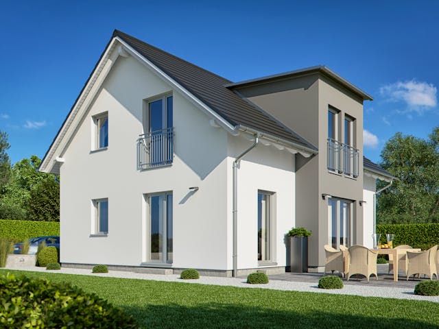 Fertighaus Haas S 140 A von Haas Fertigbau Ausbauhaus ab 212000€, Satteldach-Klassiker Außenansicht 1