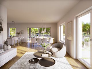 Fertighaus FREA von Haas Fertigbau Ausbauhaus ab 243000€, Cubushaus Innenansicht 1