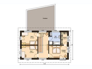 Fertighaus Haas MH Bad Vilbel J 142 von Haas Fertigbau Ausbauhaus ab 215000€, Satteldach-Klassiker Grundriss 2