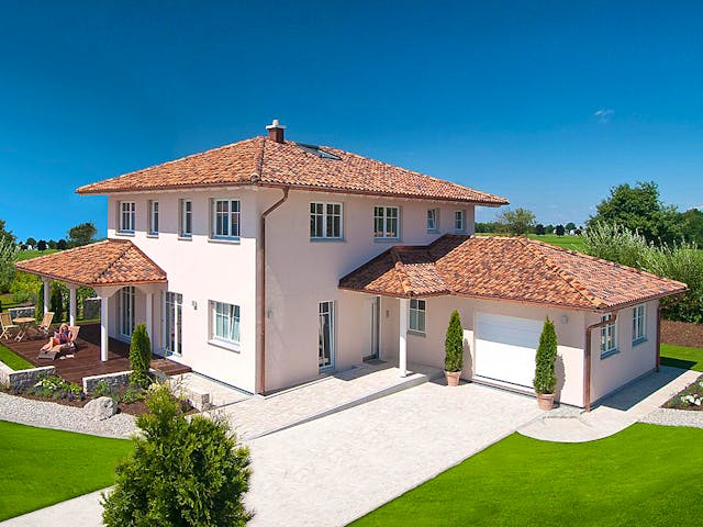 Fertighaus Haas MH Poing 187 von Haas Fertigbau Ausbauhaus ab 306000€, Stadtvilla Außenansicht 1