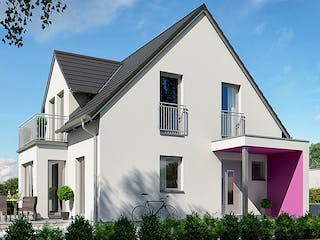 Fertighaus Haas S 130 C von Haas Fertigbau Ausbauhaus ab 197000€, Satteldach-Klassiker Außenansicht 2