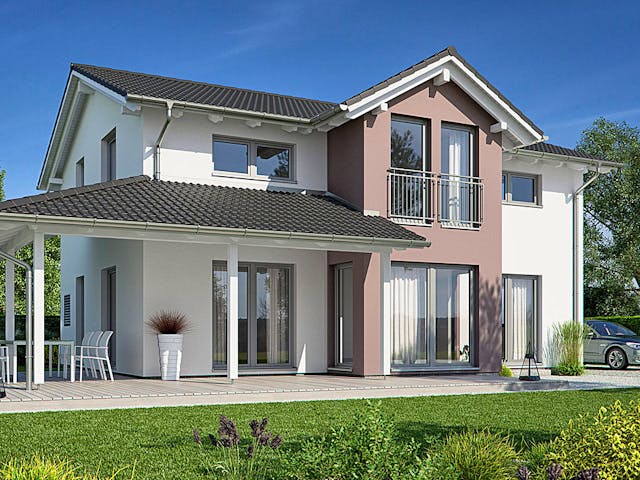 Fertighaus Haas S 154 C von Haas Fertigbau Ausbauhaus ab 233000€, Satteldach-Klassiker Außenansicht 1