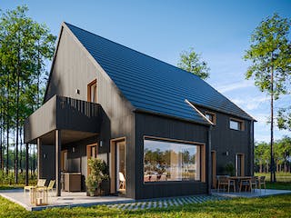 Fertighaus SELA von Haas Fertigbau - Mehrfamilienhäuser Ausbauhaus ab 365555€, Satteldach-Klassiker Außenansicht 1