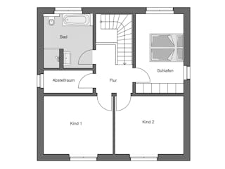 Massivhaus Impuls 139 von HANNOVER HAUS Schlüsselfertig ab 298900€, Stadtvilla Grundriss 2