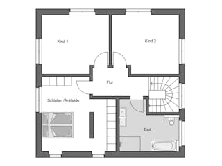 Massivhaus Pure 155 von HANNOVER HAUS Schlüsselfertig ab 360500€, Cubushaus Grundriss 2