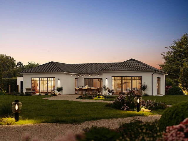 Fertighaus Bungalow 123 von Hanse Haus, Bungalow Außenansicht 1