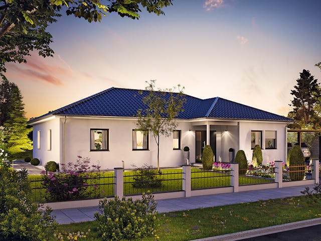 Fertighaus Bungalow 126 von Hanse Haus Schlüsselfertig ab 409197€, Bungalow Außenansicht 1