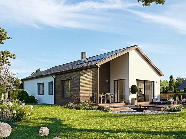 Fertighaus Bungalow 127 von Hanse Haus Schlüsselfertig ab 405192€, Bungalow Außenansicht 1