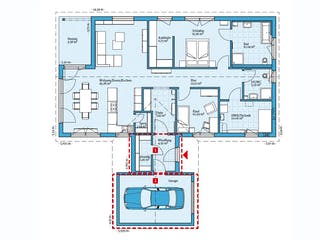 Fertighaus Bungalow 127 von Hanse Haus Schlüsselfertig ab 405192€, Bungalow Grundriss 1