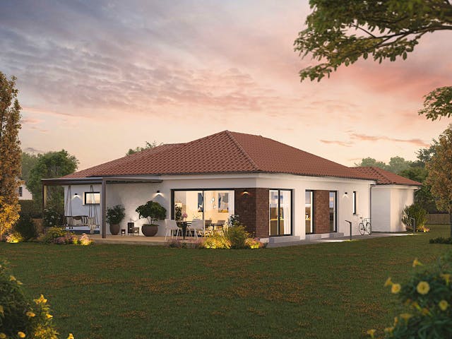 Fertighaus Bungalow 131 von Hanse Haus Schlüsselfertig ab 426967€, Bungalow Außenansicht 1