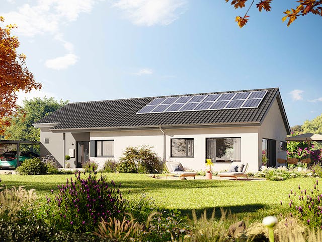 Fertighaus Bungalow 160 von Hanse Haus Schlüsselfertig ab 503807€, Bungalow Außenansicht 1