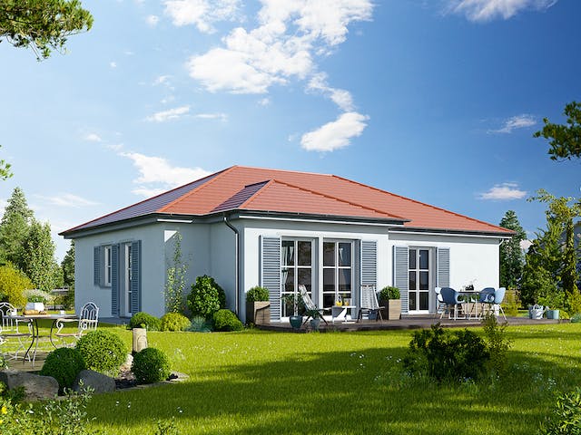 Fertighaus Bungalow 80 von Hanse Haus Schlüsselfertig ab 294827€, Bungalow Außenansicht 1